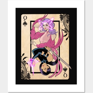 British Psylocke Queen of Spades Posters and Art